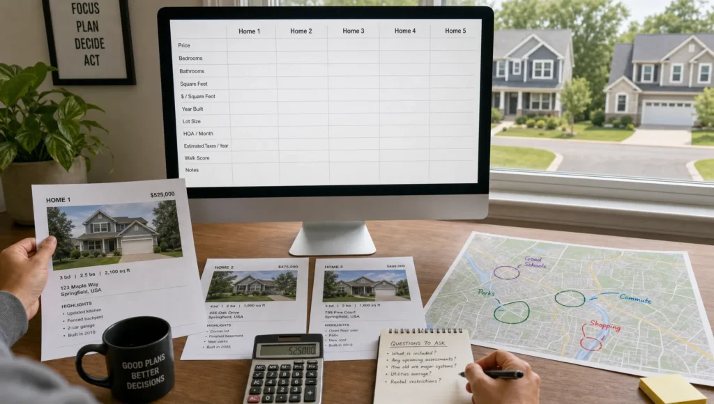 How to Compare Homes for Sale Listings Faster - Main Image